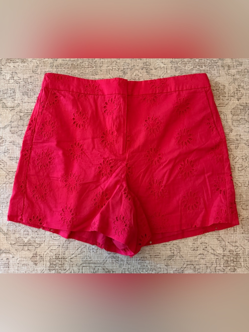 J. Crew Factory  Eyelet Shorts - Hot Pink